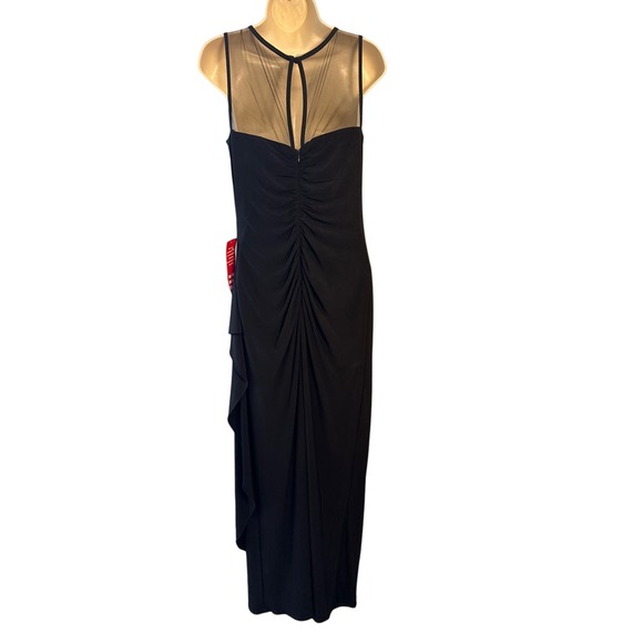 Scarlett Black Long Formal Sleeveless Evening‎ Gown Sheer Top NWT Size 8 - Picture 3 of 12